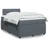 Image de vidaXL Sommier à lattes de lit et matelas gris foncé 120x190cm velours 3287693
