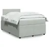 Image de vidaXL Sommier à lattes de lit et matelas Gris clair 120x200cm Velours 3287710