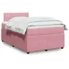 Image de vidaXL Boxspring met matras fluweel roze 120x200 cm3287715