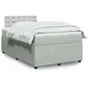 Image de vidaXL Sommier à lattes de lit et matelas Gris clair 120x200cm Velours 3287722