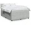 Image de vidaXL Sommier à lattes de lit et matelas Gris clair 140x190cm Velours 3287728