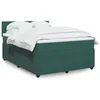 Image de vidaXL Boxspring met matras fluweel donkergroen 140x190 cm3287737