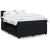 Image de vidaXL Sommier à lattes de lit avec matelas Noir 140x190 cm Velours 3287748