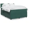 Image de vidaXL Boxspring met matras fluweel donkergroen 140x200 cm3287755