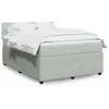 Image de vidaXL Sommier à lattes de lit et matelas Gris clair 140x200cm Velours 3287758