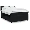 Image de vidaXL Boxspring met matras fluweel zwart 140x200 cm3287766
