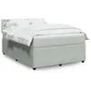 Image de vidaXL Sommier à lattes de lit et matelas Gris clair 140x200cm Velours 3287770