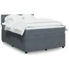 Image de vidaXL Sommier à lattes de lit et matelas Gris foncé 160x200cm Velours 3287783