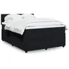 Image de vidaXL Sommier à lattes de lit et matelas Noir 160x200 cm Velours 3287784