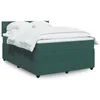 Image de vidaXL Sommier à lattes de lit et matelas Vert foncé 160x200cm Velours 3287785
