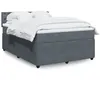Image de vidaXL Sommier à lattes de lit et matelas Gris foncé 160x200cm Velours 3287795