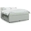 Image de vidaXL Sommier à lattes de lit et matelas Gris clair 180x200cm Velours 3287800