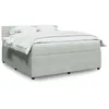 Image de vidaXL Sommier à lattes de lit et matelas Gris clair 180x200cm Velours 3287806