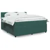 Image de vidaXL Boxspring met matras fluweel donkergroen 180x200 cm3287815