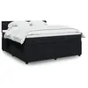 Image de vidaXL Sommier à lattes de lit avec matelas Noir 180x200 cm Velours 3287820