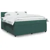 Image de vidaXL Sommier à lattes de lit et matelas Vert foncé 180x200cm Velours 3287821