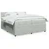 Image de vidaXL Sommier à lattes de lit et matelas Gris clair 200x200cm Velours 3287824