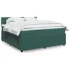 Image de vidaXL Boxspring met matras fluweel donkergroen 200x200 cm3287827