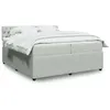 Image de vidaXL Sommier à lattes de lit et matelas Gris clair 200x200cm Velours 3287836