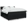 Image de vidaXL Boxspring met matras fluweel zwart 200x200 cm3287838