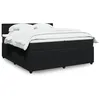 Image de vidaXL Boxspring met matras fluweel zwart 200x200 cm3287844