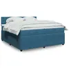 Image de vidaXL Boxspring met matras fluweel blauw 200x200 cm3287846