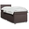 Image de vidaXL Boxspring met matras stof donkerbruin 80x200 cm3288011