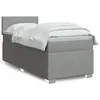Image de vidaXL Boxspring met matras stof lichtgrijs 90x190 cm3288036