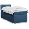 Image de vidaXL Boxspring met matras stof blauw 90x190 cm3288042