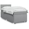 Image de vidaXL Boxspring met matras stof lichtgrijs 90x190 cm3288043