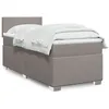 Image de vidaXL Boxspring met matras stof taupe 90x200 cm3288068