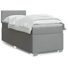 Image de vidaXL Boxspring met matras stof lichtgrijs 100x200 cm3288092