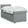 Image de vidaXL Boxspring met matras stof lichtgrijs 100x200 cm3288106