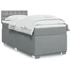 Image de vidaXL Boxspring met matras stof lichtgrijs 100x200 cm3288113