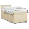 Image de vidaXL Boxspring met matras stof cràmekleurig 100x200 cm3288118