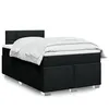 Image de vidaXL Sommier à lattes de lit avec matelas noir 120x190 cm tissu 3288129