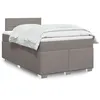 Image de vidaXL Boxspring met matras stof taupe 120x190 cm3288131