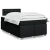 Image de vidaXL Sommier à lattes de lit avec matelas noir 120x190 cm tissu 3288143