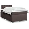Image de vidaXL Sommier à lattes de lit et matelas marron foncé 120x190cm tissu 3288144