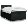 Image de vidaXL Sommier à lattes de lit avec matelas Noir 120x200 cm Tissu, lit, lit à plate-forme, lit à panneaux, meuble de chambre 3288150