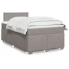 Image de vidaXL Boxspring met matras stof taupe 120x200 cm3288152