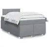 Image de vidaXL Sommier à lattes de lit avec matelas Gris clair 120x200cm Tissu 3288155