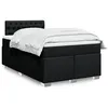 Image de vidaXL Sommier à lattes de lit avec matelas Noir 120x200 cm Tissu 3288164