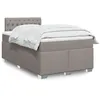 Image de vidaXL Boxspring met matras stof taupe 120x200 cm3288166
