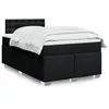 Image de vidaXL Sommier à lattes de lit avec matelas Noir 120x200 cm Tissu 3288171