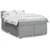 Image de vidaXL Boxspring met matras stof lichtgrijs 140x190 cm3288176