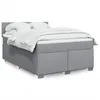 Image de vidaXL Boxspring met matras stof lichtgrijs 140x190 cm3288183