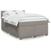 Image de vidaXL Boxspring met matras stof taupe 140x190 cm3288187