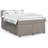 Image de vidaXL Boxspring met matras stof taupe 140x190 cm3288194