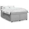 Image de vidaXL Boxspring met matras stof lichtgrijs 140x190 cm3288197